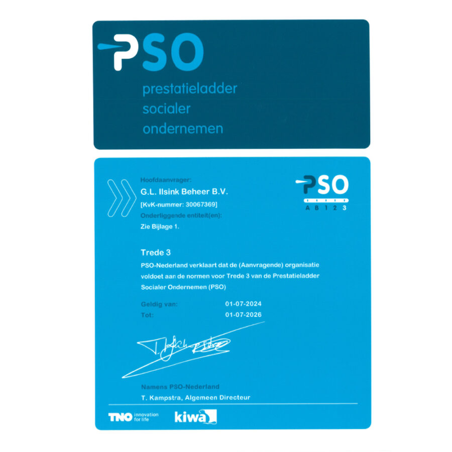 Mobilane PSO - trede 3 certificate