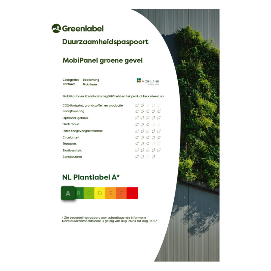 NL Greenlabel | Certificate - MobiPanel